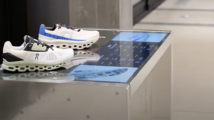 Hybrid Explorer table showing the shoe comparison interface with multiple On models side by side